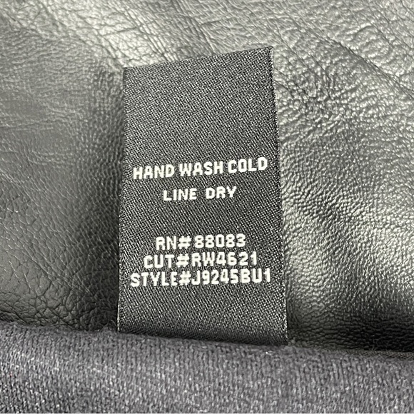 REWASH black faux vegan leather A-line mini skirt, size M - Picture 10 of 10